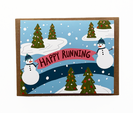 happy running winter card