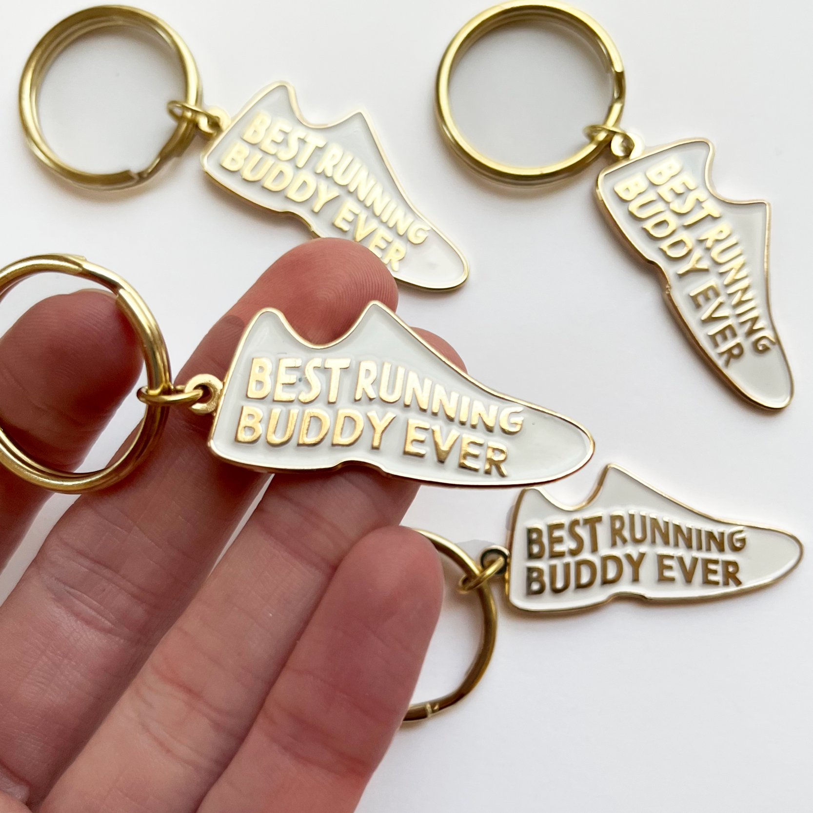  Runner 5k Running Shoe Charm, Keychain Bag Charm Key Chain  Zipper Pull Runner Gift : Sports & Outdoors