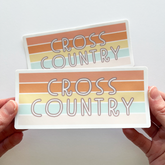 Cross Country Bumper Sticker