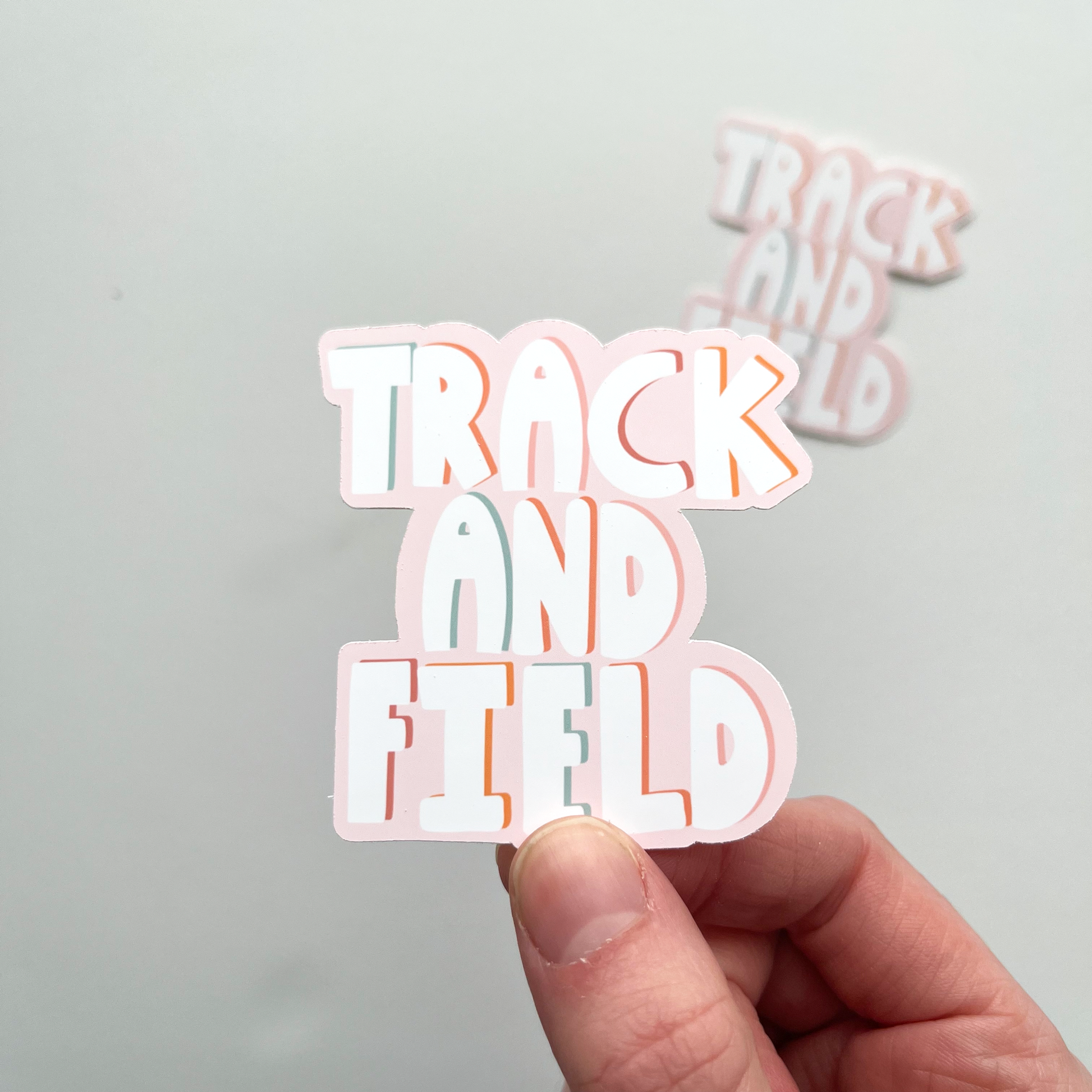 Track and Field Colorful Sticker