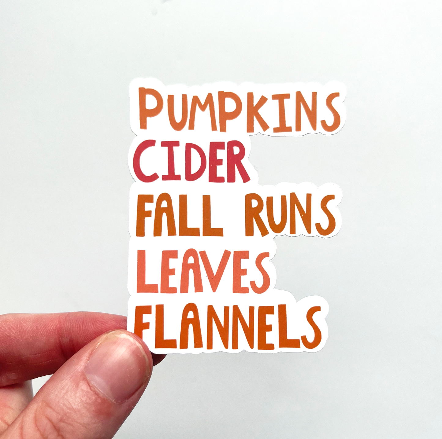 Favorite Fall Things Runner Sticker